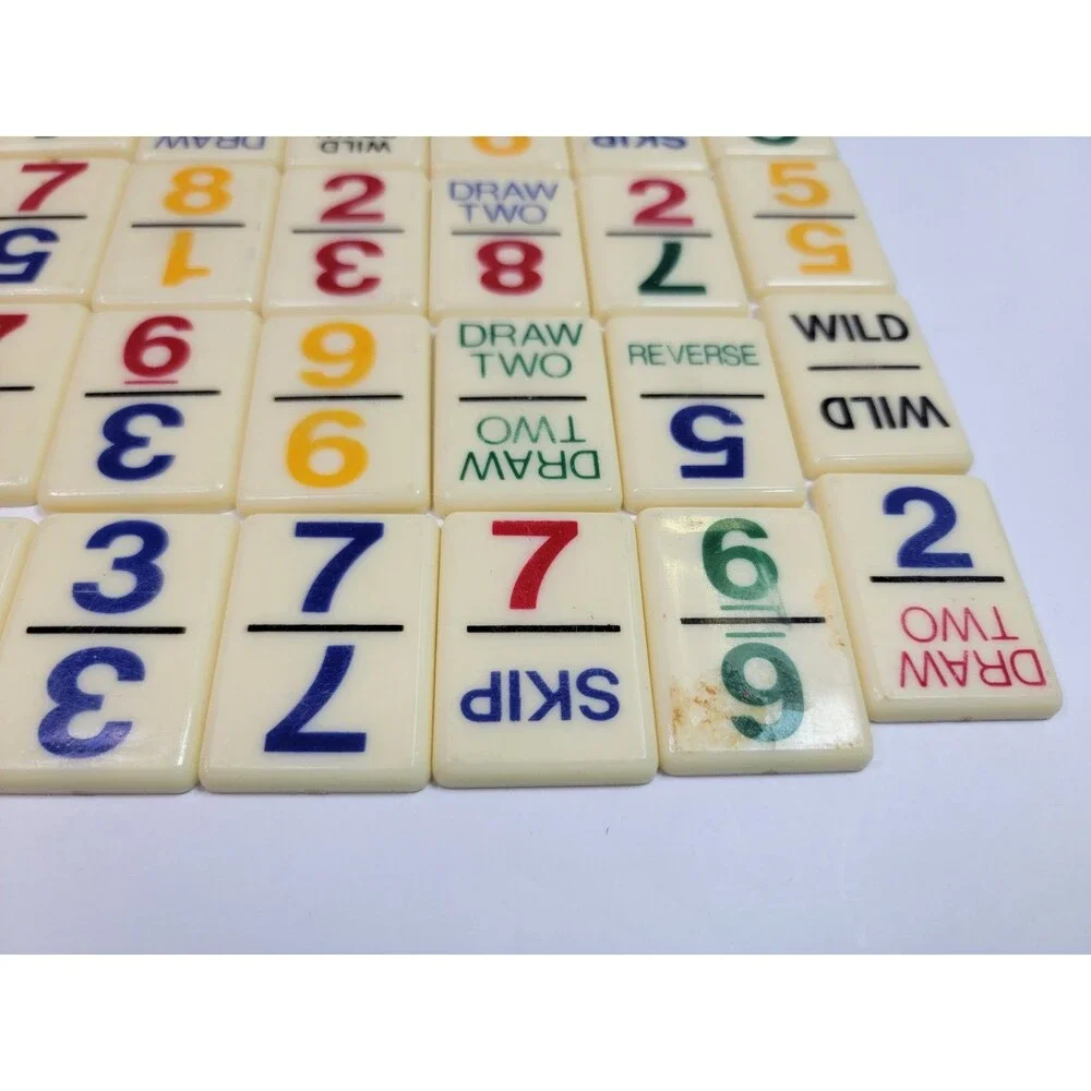 Vintage UNO Dominos Game 1986/1989 International Games Tiles Instructions 5...